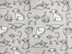 Портьерная ткань с кошками Cats
