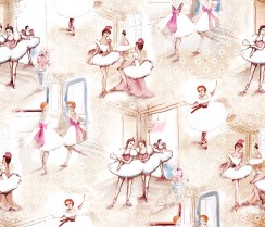 Портьерная ткань с балеринами Plie